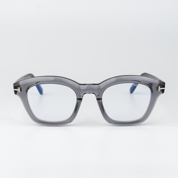Tom Ford Men Eyeglasses Transparent Grey Blue Light Block FT5961-B 020 - Picture 1 of 10